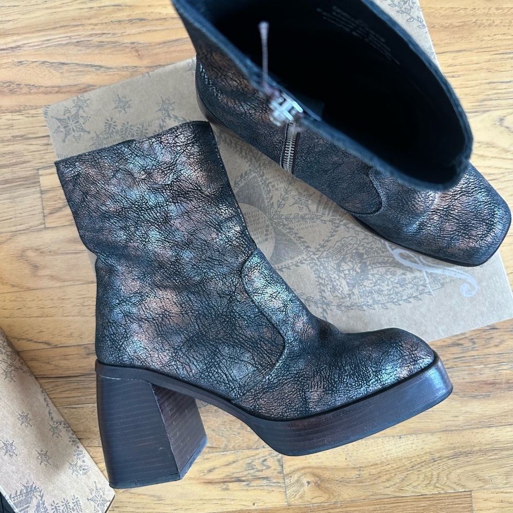 Free People Ruby Platform Ankle Leather Boots